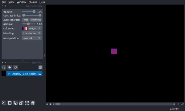 max-centered slice co-moving